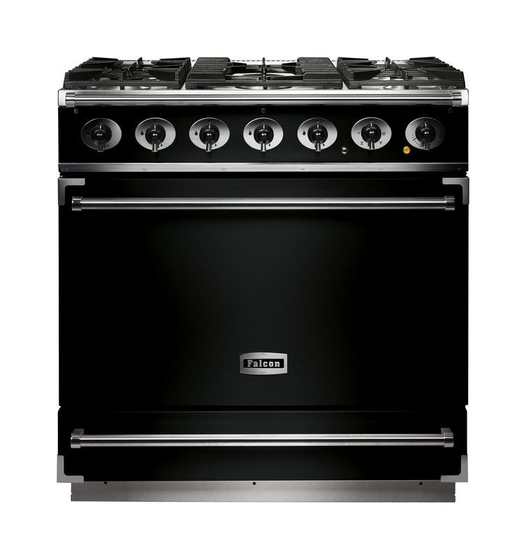 Photos - Cooker Falcon F900SDFBL/CM-EU Black 87380  900S Dual Fuel/NG Black Chrome 