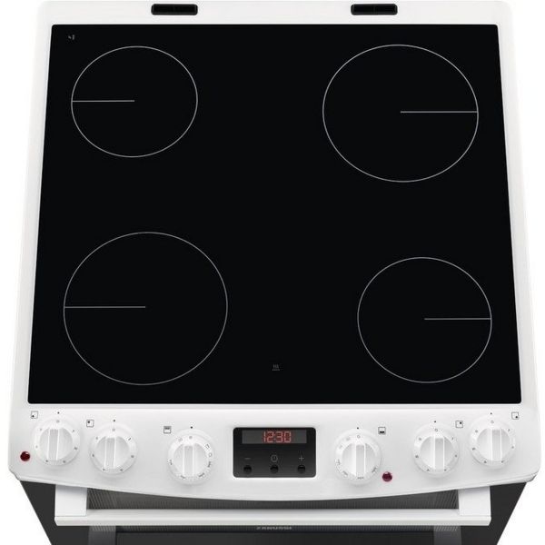 Zanussi ZCV66370WA 60cm Electric Double Oven with Ceramic Hob