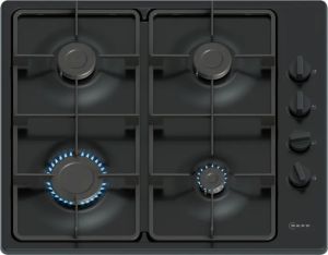Neff T26BKP6S0 60cm, 4 burners, 2 Cast iron finish supports, new standard sword dials, Side control