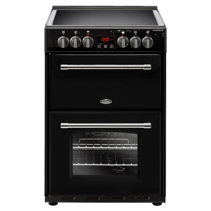 Belling 444444711 Farmhouse 60E Black Ceramic Electric Cooker with Double Oven