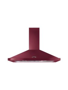 Rangemaster 44650 100cm Chimney Hood - Cranberry And Chrome 
