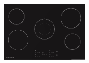 Rangemaster RMB75HPECGL/ 112260 75CM 5 Zone Ceramic Hob Black Glass