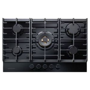 Rangemaster ECL75HPNGFBL/BL 121910 Eclipse 75CM 5 Burner Gas Hob Black Glass