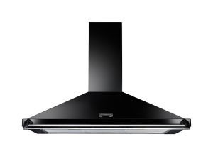 Rangemaster 89280 Classic 110cm Chimney Hood - Black and Chrome