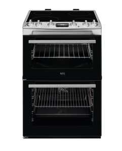 Aeg CCX6530ACM 60cm Double Oven Electric Cooker with Ceramic Hob - Stainless Steel