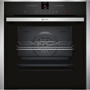 Neff B57CR22N0B 60cm Stainless Steel Slide & Hide Single Oven