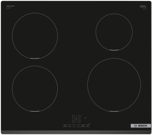 Bosch PIE631BB5E 60cm Induction Hob, Touch Control, 4 Zones, Front Bevel, 7.4kW