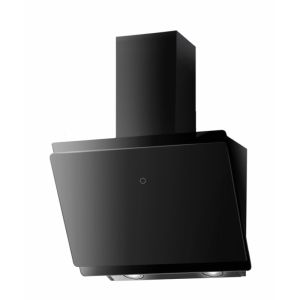 Cata ICON60H 60cm Black Angled Glass Hood with Hidden Touch
