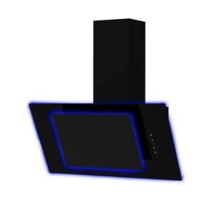 Cata UBAHALO7 70cm Black Angled Glass RF Hood with Blue Ambient Light