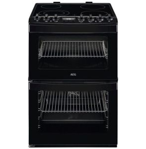Aeg CCB6741ACB Black 60Cm Electric Ceramic Double Oven