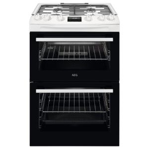 Aeg CGX6130ACW 60Cm Double Cavity Gas Cooker