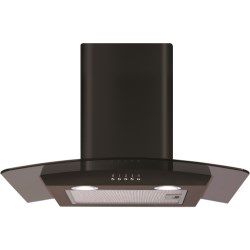 CDA ECP62BL curved glass extractor hood