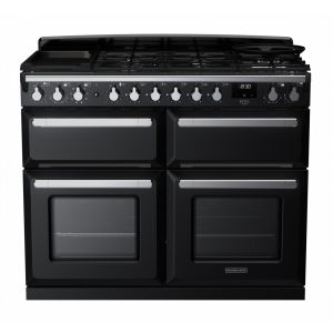 Rangemaster ESDLB110DFPGBL/CM1 Estel Deluxe BC 110cm Dual Fuel Gloss Black