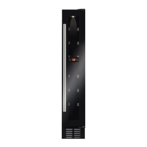 CDA FWC153BL Freestanding/under counter slimline wine cooler, Single temperature zone, 