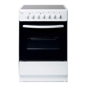 Haden HEC60W White Ceramic Hob, Single Cavity Cooker. 60Cm Wide