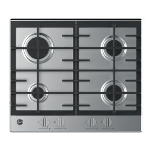 Hoover HHG6BRK3X 60cm, 4 Burner, Front control, Cast Iron supports