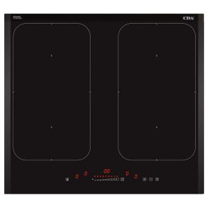 CDA HN6841FR 4 zone induction hob, 2 bridging zones, Illuminated front edge & bevelled edges