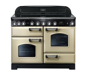 Rangemaster - 110cm Classic Deluxe Induction Range 90390 Cream and Chrome