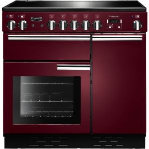 Rangemaster 91840 Professional Plus 90 Electric Ceramic Range Cooker in Cranberry
