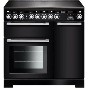 Rangemaster 90cm Induction Encore Deluxe Range Cooker 117300 Black and Chrome