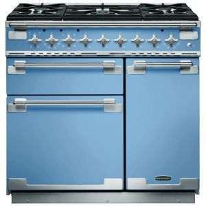 Rangemaster 108430 Elise 90cm Dual Fuel Range Cooker In China Blue