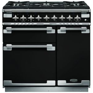 Rangemaster 108410 Elise 90cm Dual Fuel Range Cooker In Black
