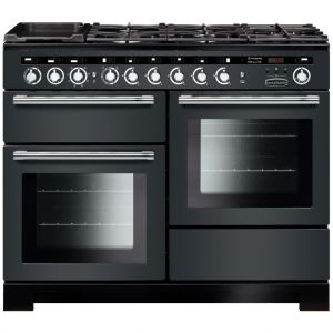 Rangemaster 110cm Duel Fuel Encore Deluxe Range Cooker 117270 Slate and Chrome