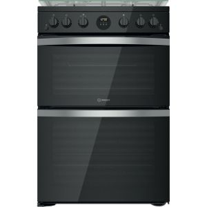 Indesit ID67G0MCB/UK 60Cm Gas Doulbe Cooker