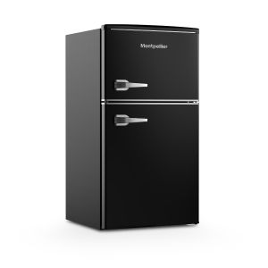 Montpellier MAB2035EK 48cm Undercounter Mini Retro Fridge Freezer Black