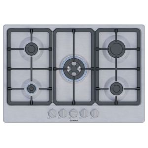 Bosch PGQ7B5K90 75cm, 5 burners, 3.3kW Wok, 3 Dishwasher suitable cast iron pan supports, new standa