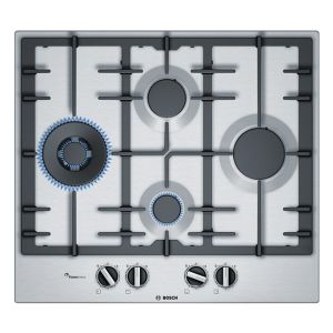 Bosch PCI6A5B90 60cm 4 Burner Gas Hob - Stainless Steel