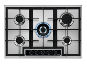 Aeg HGB75420YM 75cm Slim Gas Hob, 5 energy efficient burners Including 1 Triple crown Burner, Step 