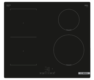 Bosch PWP611BB5B 60cm Induction Hob, Touch Control, 4 Zones, CombiZone, Frameless. Plug and Play wit