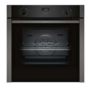 Neff B3ACE4HG0B 59.4cm Built In Electric Single Oven - Black with Graphite Trim