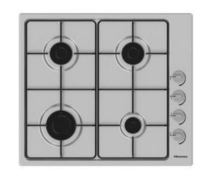 Hisense GM642XSUK 58cm Gas Hob - Stainless Steel
