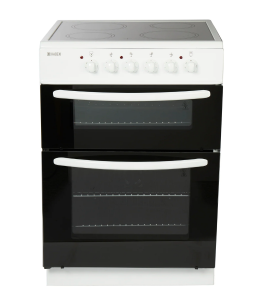 Haden HE60DOMW 60cm Double Oven Electric Cooker with Ceramic Hob - White