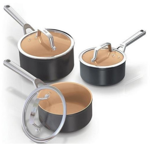 Ninja CW93000UK Cookware 3-Piece Set - Apricot & Grey