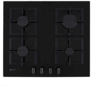 Neff T26CA42S0 Black Gas On Glass Hob