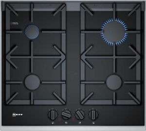 Neff T26TA49N0 60cm Black Ceramic Glass 4 burner Cast Iron supports FlameSelect LED display Domino c