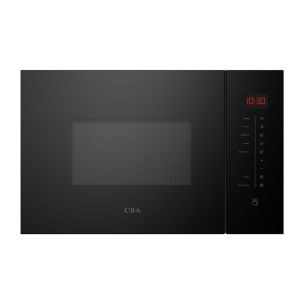 Cda VP400BL Black - Push Bu Built In 38Cm High Microwave With Grill