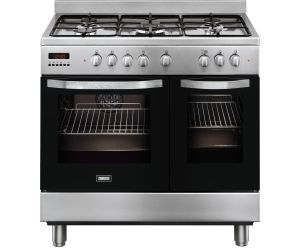 Zanussi ZCK98307XA 90cm Dual Fuel Range Cooker Stainless Steel