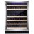 Amica AWC600SS 60 cm fs wine cooler, 45 bot cap, dual temp, stainless steel frame, blue LED