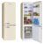Amica FKR29653C Cream retro 55cm 178cm high 60:40 split Fridge Freezer