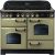 Rangemaster 114550 Classic Deluxe 110cm Electric Cooker with Induction Olive Green and Brass