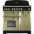 Rangemaster 114730 Classic Deluxe Ceramic 90cm Electric Range Cooker Olive green and Brass