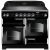 Rangemaster 117510 Classic 110cm Electric Cooker with Ceramic Hob Black and Chrome