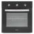 Montpellier MSFO59B 65 Litre Built In Single TruFan Oven In Black Glass