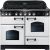 Rangemaster 113110 Classic Deluxe 110cm Electric Cooker with Induction White and Chrome