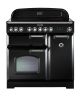 Rangemaster 90220 Classic Deluxe Induction Black And Chrome 90cm Electric Range Cooker