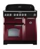 Rangemaster 90240 Classic Deluxe Induction 90cm Electric Range Cooker Cranberry & Chrome